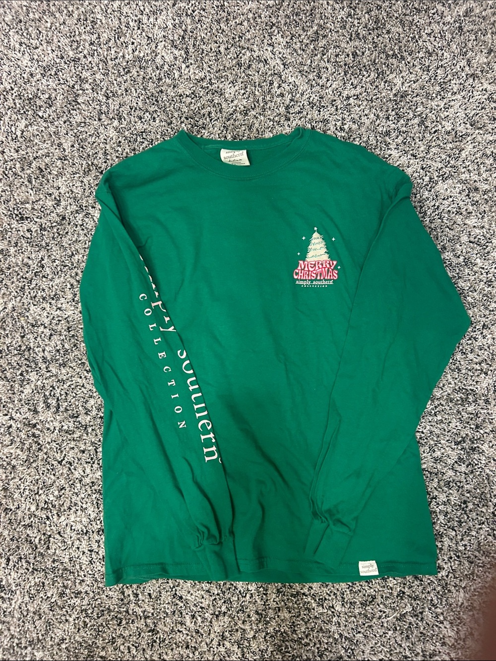 Simply Southern Green Long Sleeve Holiday Tee
